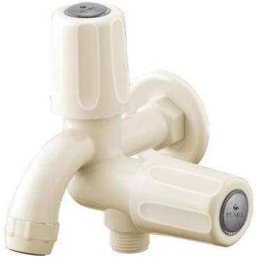 Pearl Plastic PVC 2 in 1 bib Cock Tap with Flange