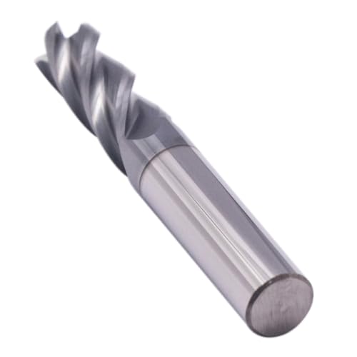 Image of 3 /8 inch 4 Flute Solid Carbide End Mill - .040 inch Corner Radius, AlTiN Coated | 35 Helix, 3 /8 inch Cutting Dia, 3 /8 inch Shank Dia, 1 inch LOC, 2-1 /2 inch OAL For Milling Alloy Steel, Cast Iron, Copper