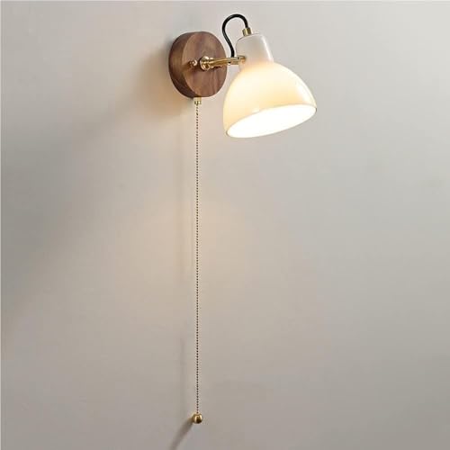 Applique en cuivre et noyer haut de gamme avec diffuseur sphérique blanc - 2
