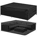 Essort Patio Furniture Covers, Extra Large Outdoor Furniture Set Covers Waterproof, 600D Rain Snow Dust Wind-Proof, Anti-UV (Updated Oxford, 110''x71''x36'')