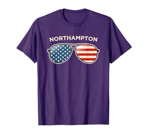 Northampton, PA Vintage US Flag Sunglasses T-Shirt