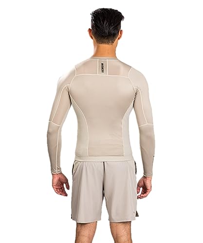 Venum Men's G-fit Air Rashguard Longsleeve-Sand2