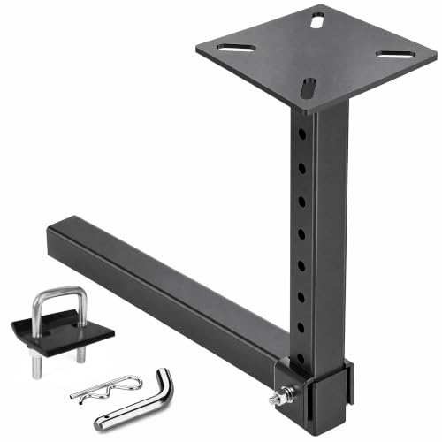 MaxxHaul Hitch Mount Vise Plate Holder HeavyDuty 2 Inch Receiver Workbench Mount Portable Vise and Tool Platform for Trucks SUVs and RVs Alloy Steel Construction (80356)