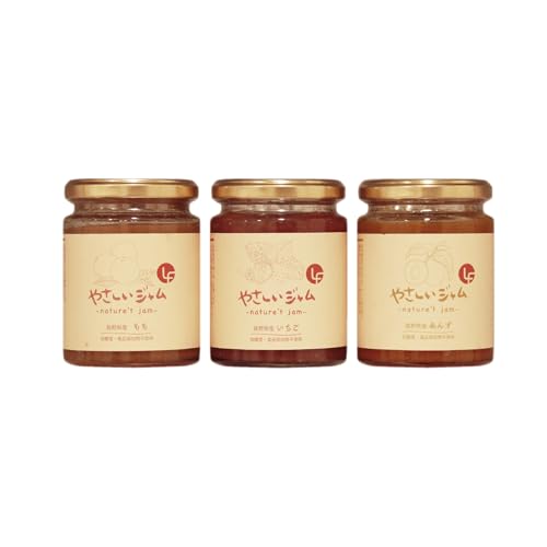 LF(エルエフ) やさしいジャム 3種セット(いちご、もも、あんず) 240g×3 長野県産・香料不使用・甘味料不使用・天然の風味