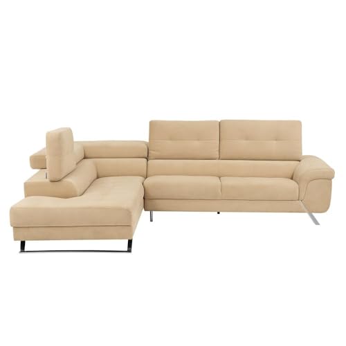 Image of Wakefit Comoros Corner L Shape Sofa (3 Seater + Left Aligned Chaise)