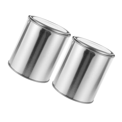 TOPBATHY 2pezzi Contenitori Di Metallo Con Coperchio Per Vernice Piccoli Secchi Pervori Artigianali Organizzazione Del Garage Contenitori Di Vernice Vuoti Per Conservazione Della Pittura