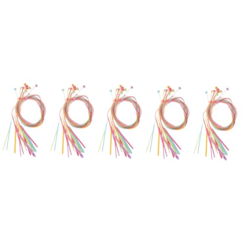 Aiguilles à tricoter inox Lurrose outils de couture et tissage de fil circulaire 60 pièces