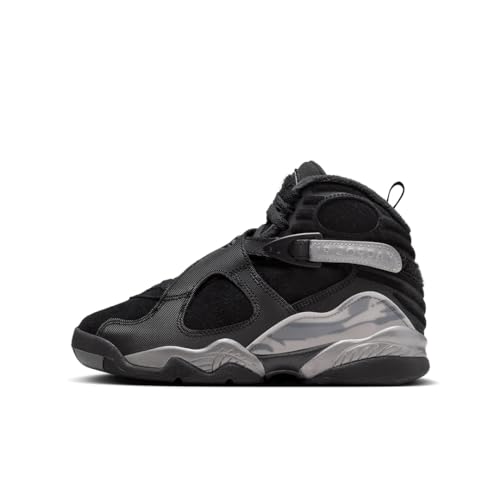 Jordan Youth Air 8 Winterized Gs Black - Black/Gunsmoke-Metallic Silver - Size 6Y