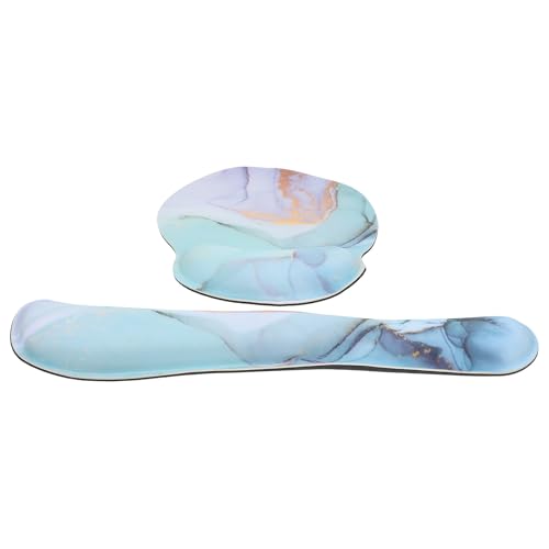 Almohadillas para reposamuñecas ergonómicas de tela para ratón y teclado de ordenador