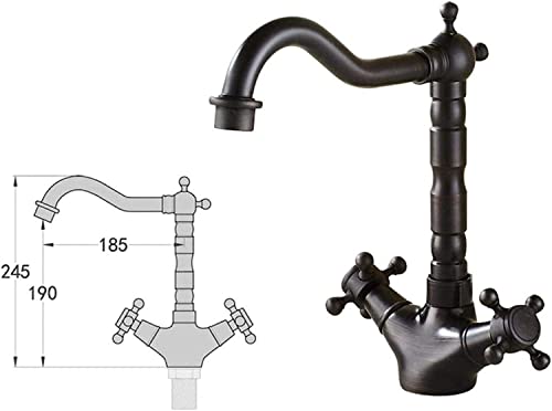 Robinet mitigeur cuisine vintage résistant pour évier double commande