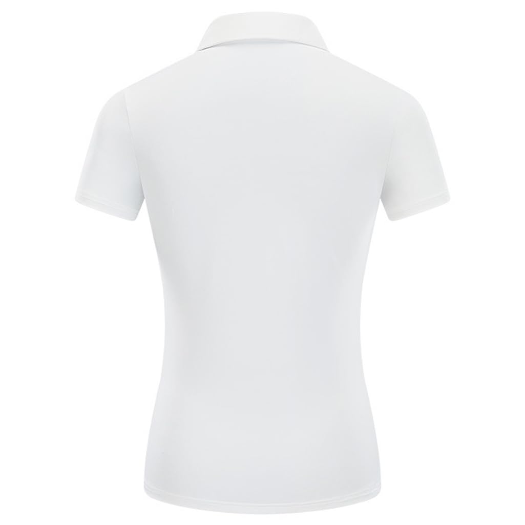 LANGWEI T-Shirt da Golf da Donna A Maniche Corte vestibilità Asciutta Polo con Colletto Traspirante Abbigliamento Sportivo