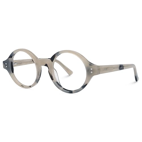 Zeelool Retro Round Blue Light Blocking Glasses for Women Men ZJGA000249-03B Light-Tortoise