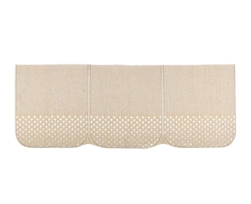 Image of Soild Premium Velvet Jaquard Fabric Sofa Cover for 7 Seater Sofa Set Slipcover for 3 Seater and 2+2 Seater Sofa Panel (7 Seater, Star Design Beige Color)