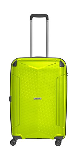 Packenger Koffer - Silent - (L), Grün, 4 Zwillingsrollen, 71 Liter, 3,9Kg, Koffer mit TSA-Schloss, Polypropylen, Reise Trolley