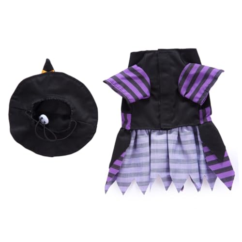 Disfraz de bruja para perro talla S Halloween ORFOFE miniatura 4