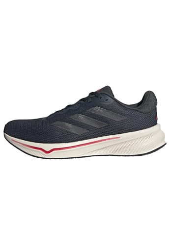 adidas Herren Response Runner Shoes, Aurora Ink/Carbon/Pure Ruby, 45 1/3 EU