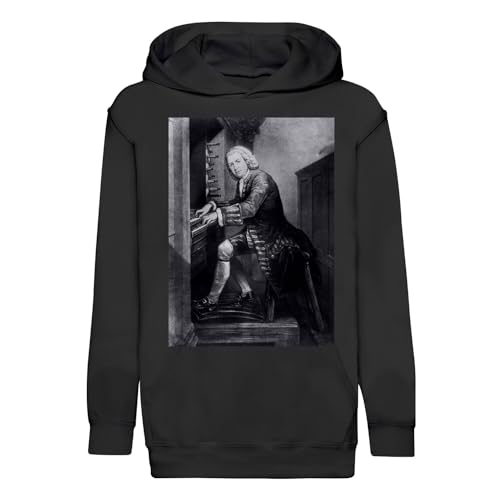 Sweat à capuche enfant Bach brodé pour jeune musicien passionné