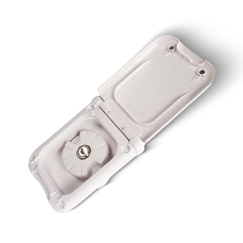 Image of Riloer RV Square Gravity Water Inlet, ABS RV Fresh Water Locking Cap Gravity Water Inlet with Bayonet Style Cap and Magnetic Attraction (Black /White)