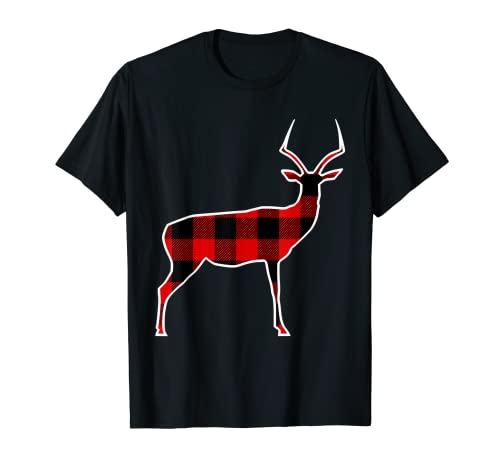 Impala Red Buffalo Plaid Antílope a juego PJ Regalo familiar Camiseta