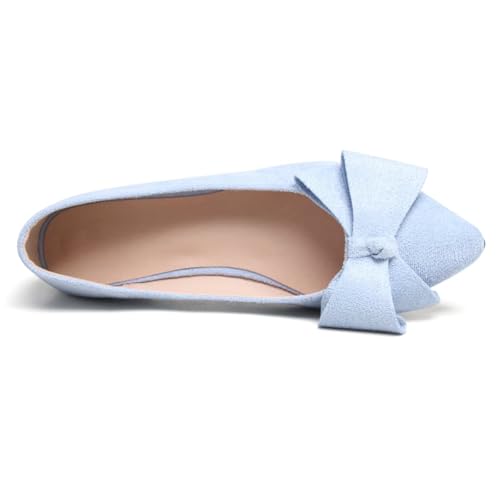 Image of TN TANGNEST Flats Shoes Women Comfort Casual Loafers | Classic Pointed Toe Bowknot Flats Cute Slip On Flats, Wear to Work Travel Walk