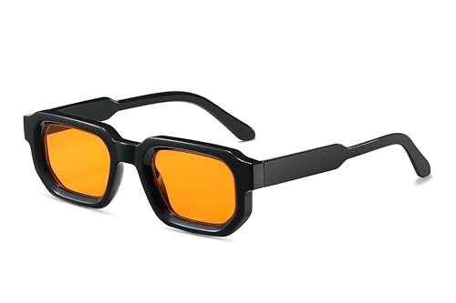 Image of Hanj Rectangle Retro Sunglasses for Women Men Vintage Square Sun Glasses Fashion Classic 90s Shades