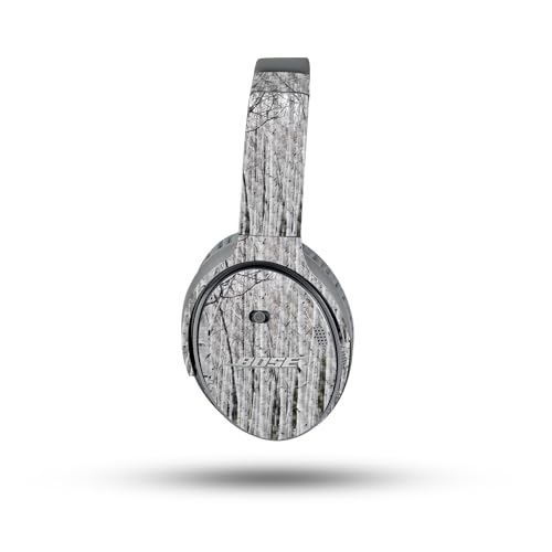 Image of MightySkins Carbon Fiber Skin Compatible with Bose QuietComfort 35 II Headphones - Birch Forest | Protective, Durable Textured Carbon Fiber Finish | Easy to Apply