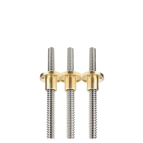 Metal Ball Screw nut 1pcs T16 Lead 8mm Trapezoidal Screw Nut Length 100-900mm 3D Printer Stepper Motor Machines Parts(200mm)