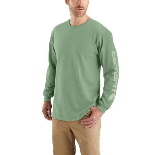 Image of Carhartt Men's Dearborn Loose Long-Sleeve Logo T-Shirt Closeout