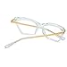 oriopxic Spring Hinge Nearsighted Glasses Womens -6.00 Cat Eye Myopia Distance Glasses