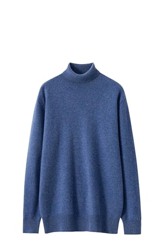 Men's Autumn and Winter High-Necked Solid Color Loose Wool Fashion Thickened Sweater Pullover4