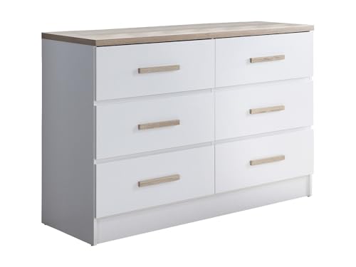 Vente unique: C� moda de 6 cajones   Blanco