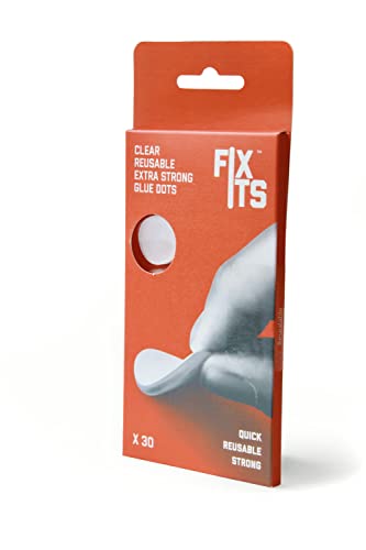 FixIts Heavy Duty Double Sided Sticky Dots, Multi-Purpose Fixing Tape, Endlessly Reusable, Strong Mounting Tape