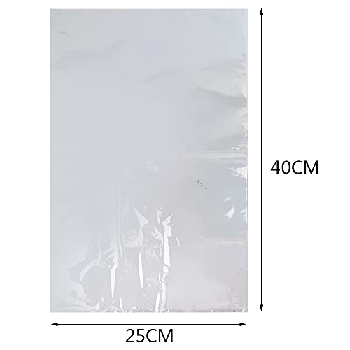 Schrumpffolienbeutel，Transparent Shrink Wrap Film Schrumpfbeutel für Schuhe Für Verpackung, Geschenke, Korb und selbstgemachte DIY-Projekte (100PCS 25 * 40cm)