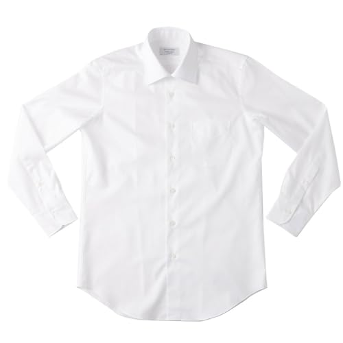 Hitoyoshi Twill Long Sleeve Shirt, Semi-Wide Collar, Men's Button-Down Dress Shirt, 100% Cotton, Made in Japan2
