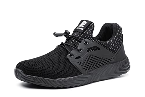 Furuian Herren Arbeitsschuhe Sicherheitsschuhe Damen Leicht Stahlkappe Atmungsaktiv Sportlich Schutzschuhe rutschfest Stahlkappenschuhe Arbeitsturnschuhe Cover