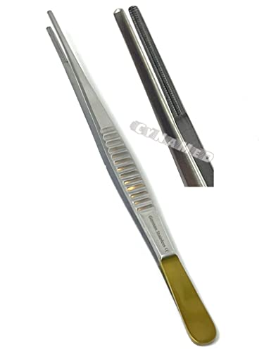 Debakey Forceps Serrated Narrow Tips For Atraumatic Veterinary Microscopy Dissection Comes In Gold Handle 8 inches
