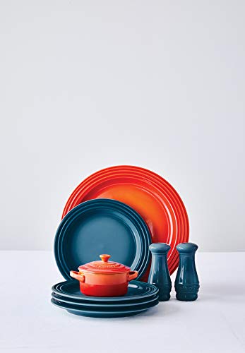 Le Creuset Stoneware Salt & Pepper Shakers Set of 2, 4 oz. each, Deep Teal