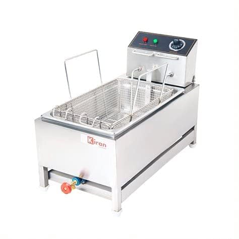 Kiran Enterprise 16 Liter Deep Fryer Vertical - Electric and Gas with Basket 16 L Electric & Gas Deep Fryer-picture-13