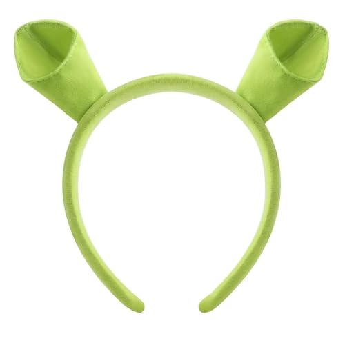 CUWERFO Green Ogre Ears Headband Green Ears Headband Ogre Ears for Halloween Costume Parties for Halloween Monster Cosplay Headwear