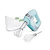 Hamilton beach professional 5 speed electric hand mixer with snap on storage case quickburst stainless steel twisted wire beaters and whisk mint 62658  urban country home decor