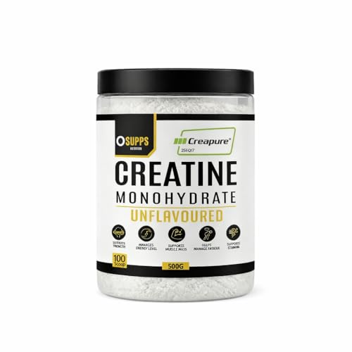 OSUPPS Nutrition Creatine Monohydrate Creapure Unflavored 500g Strength Energy & Endurance Support Supplement