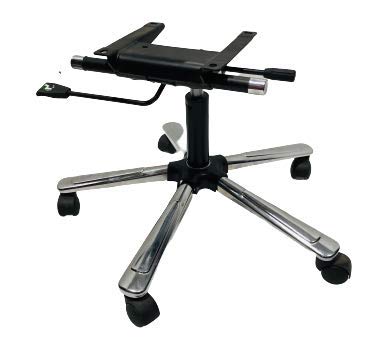 Image of GOYALSON Office Revolving Computer Gaming Chair Parts Accessories Heavy Steel Base 26 inch fit to Every Chair (with Black Wheel, Power Hydraulic & Tochen Bar Plate)