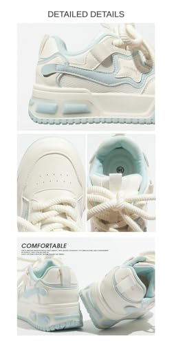 Y2K Sneakers for Women Cute Star Chunky Preppy Shoes Platform Walking Streetwear4