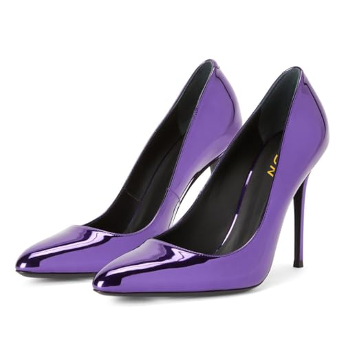 YDN Women Dressy Pumps Studded Slip On Stiletto High Heels Pointed Toe Shoes Prom Business Working Size 4-16 US3