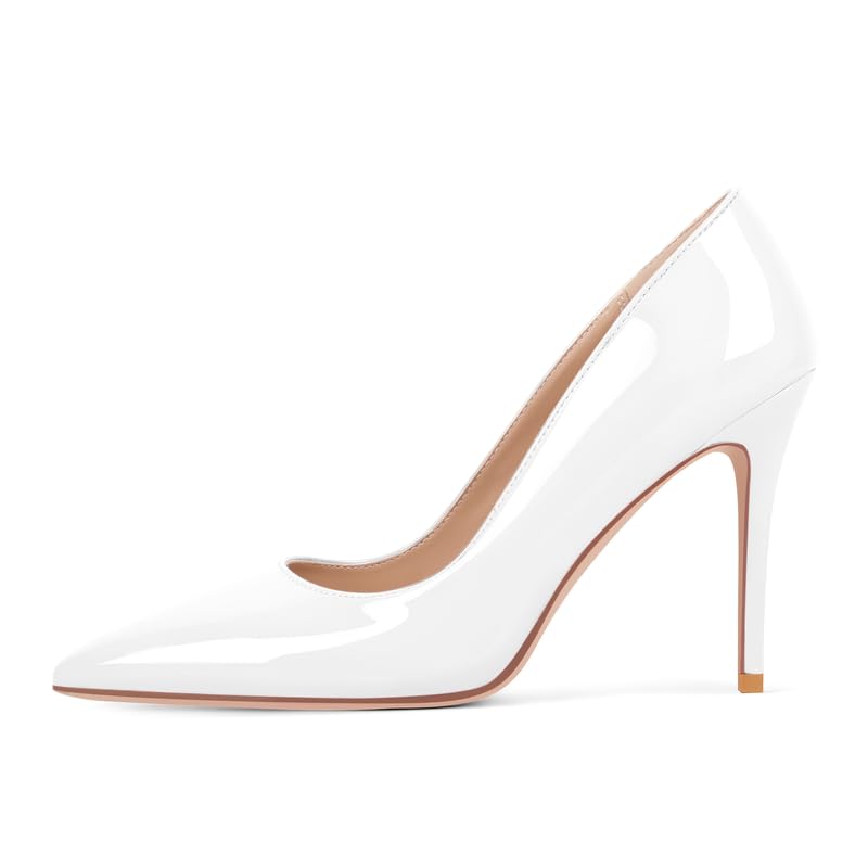 Image of Women's Stiletto High Heels Pumps for Women-4IN Pointed Toe Classic Pumps for Dress Party Wedding Evening Date Night Sexy Slip-On Shoes
