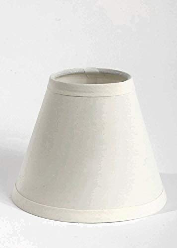 Urbanest Mini Chandelier Lamp Shades 6-inch, Cotton, Hardback, Clip On, Eggshell