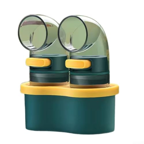 Salz- und Pfefferstreuer zum Kochen und Grillen, mit nachfüllbarem Behälter und Dosierkontrolle für Aroma-Gewürze (3 Stück (2 Stück (mit Basis))