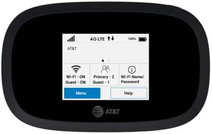 AT&T Hotspot WiFi Device - 4G LTE MiFi 8000 | Global 4G Cat18 LTE | EVDO-LINK Bundle for Mobile Hotspot Portable WiFi Device with Case, Screen Protector, SIM Card, SIM Key and Extra Battery