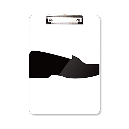 Chaussures silhouette motif presse-papiers dossier écriture pad en cuir noir rigide A4