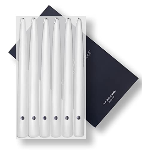 Bougies coniques anti coulure Colonial Candle blanches non parfumées
